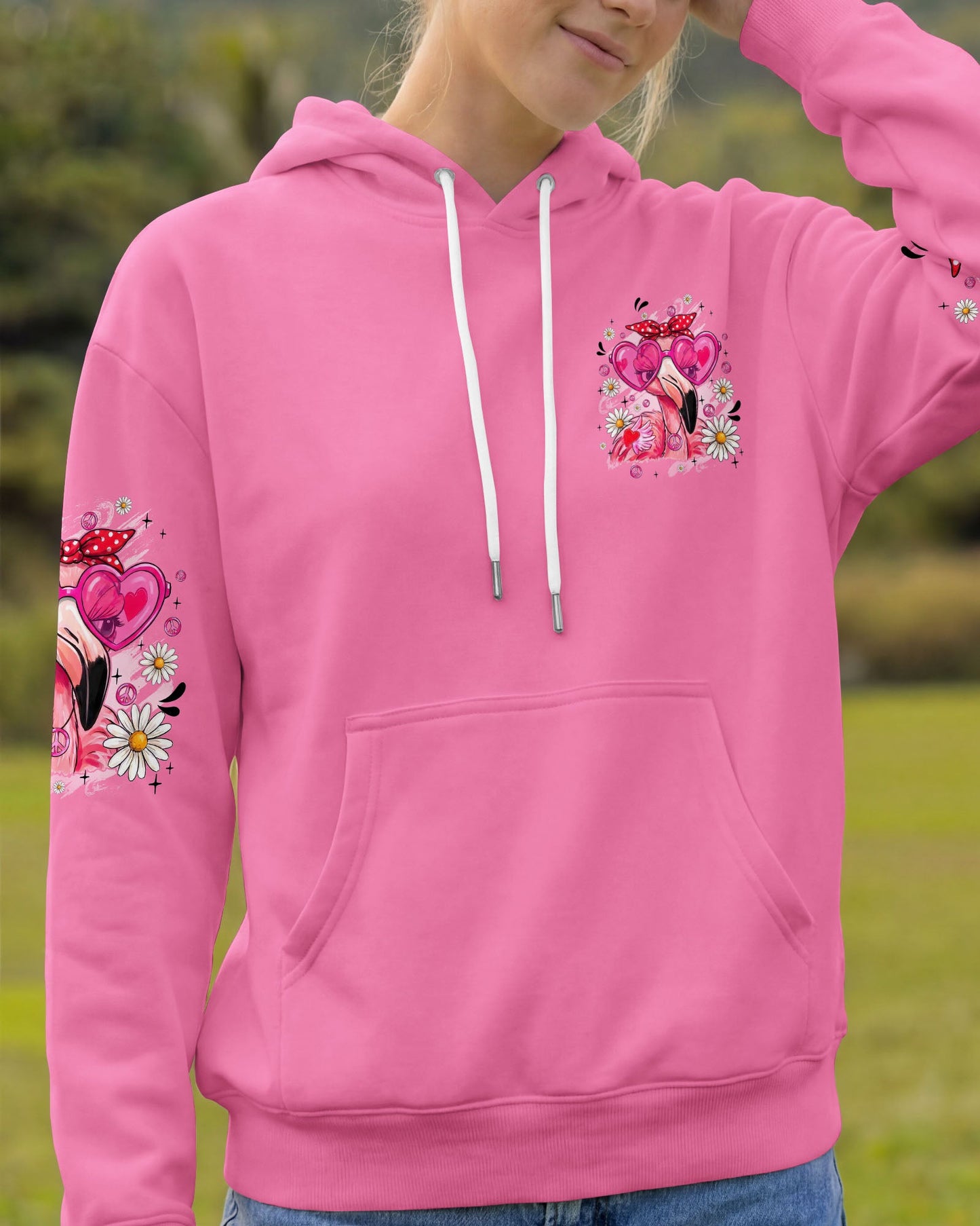 AGING MAY HAVE SLOWED ME DOWN FLAMINGO ALL OVER PRINT - TYQY0207261