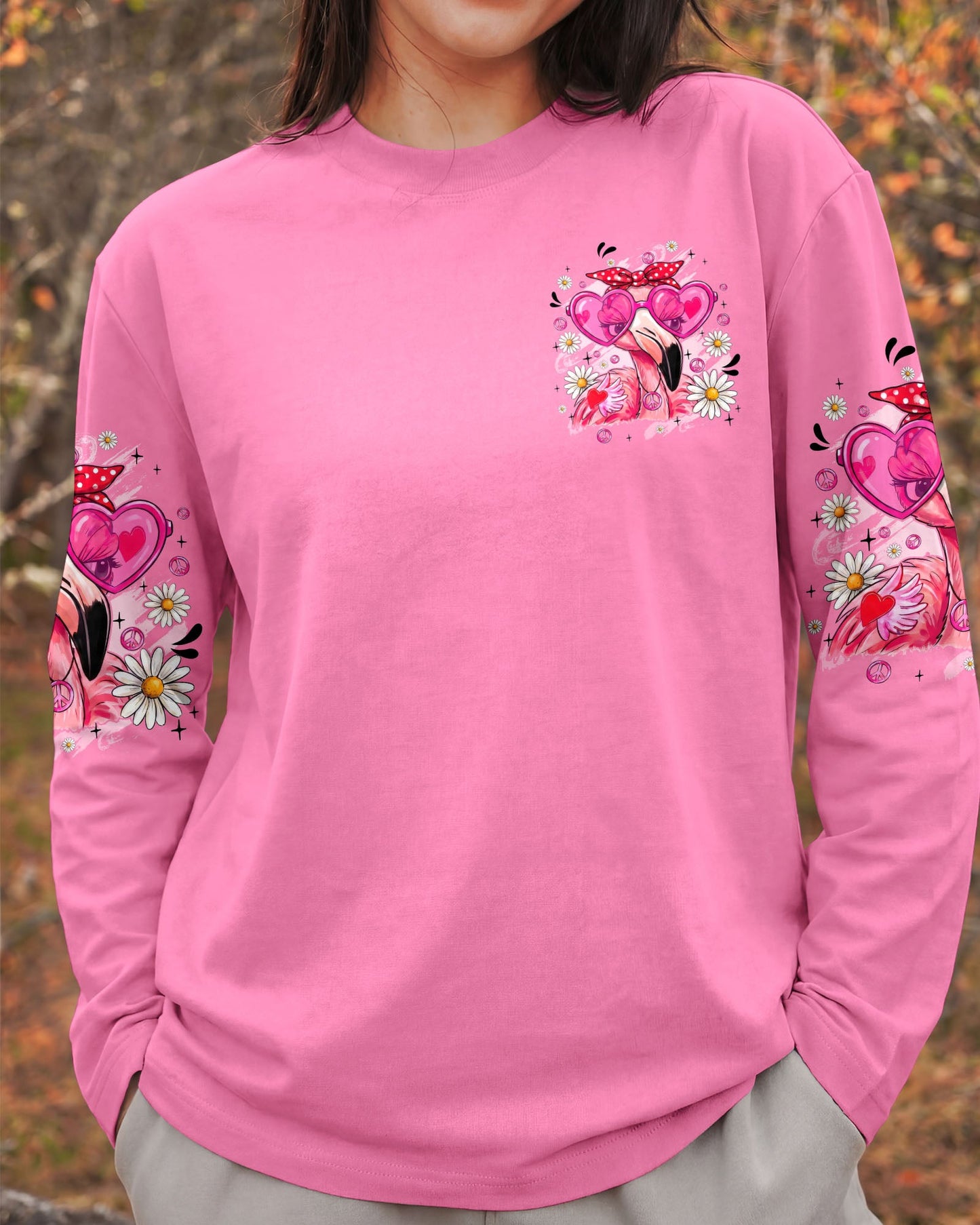 AGING MAY HAVE SLOWED ME DOWN FLAMINGO ALL OVER PRINT - TYQY0207261