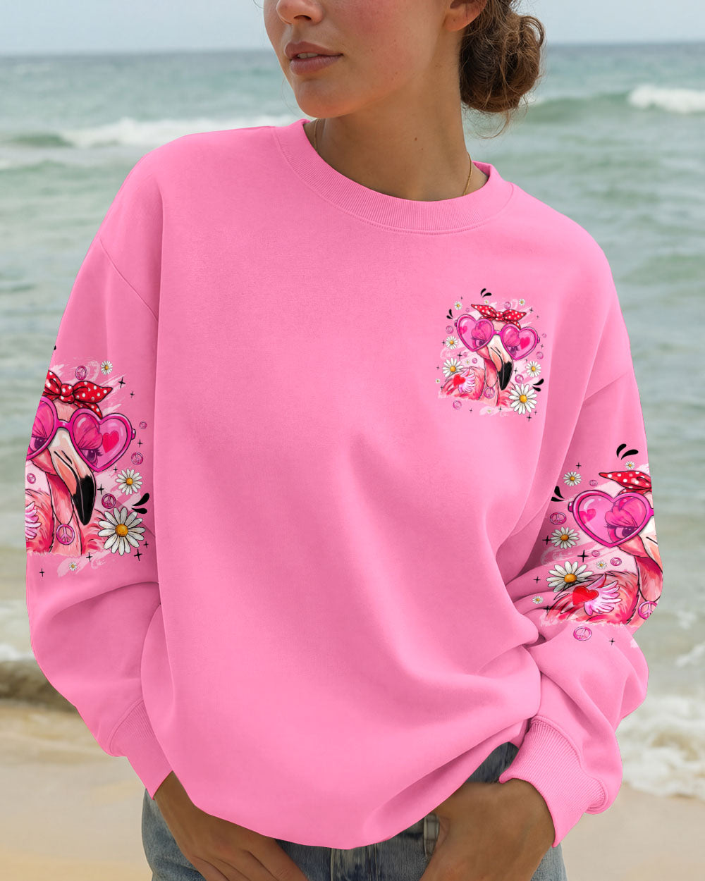 AGING MAY HAVE SLOWED ME DOWN FLAMINGO ALL OVER PRINT - TYQY0207261