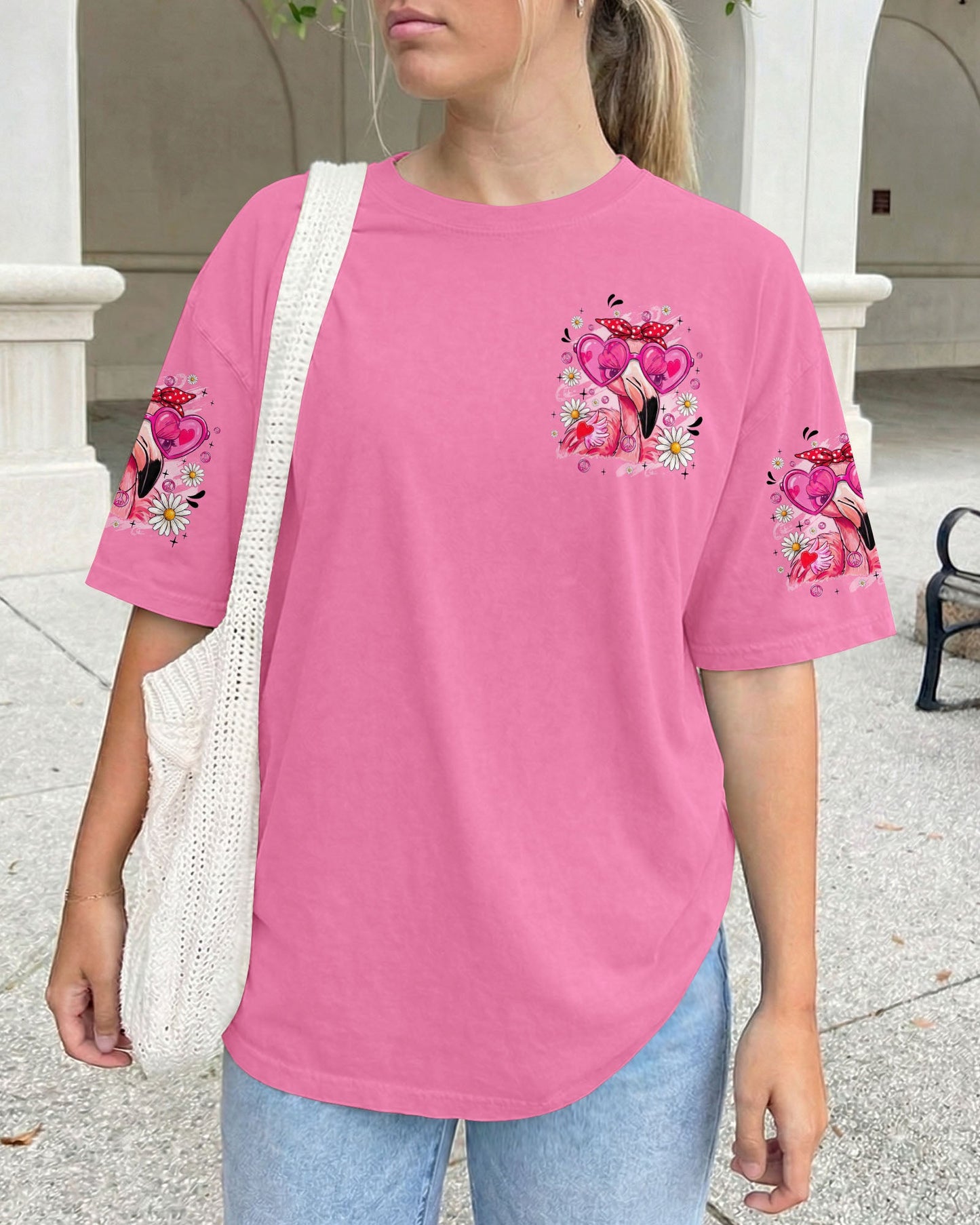 AGING MAY HAVE SLOWED ME DOWN FLAMINGO ALL OVER PRINT - TYQY0207261