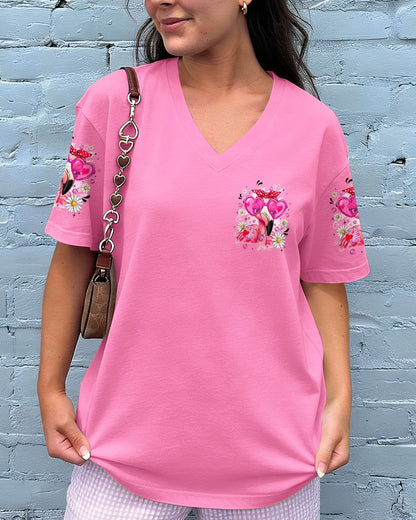 AGING MAY HAVE SLOWED ME DOWN FLAMINGO ALL OVER PRINT - TYQY0207261