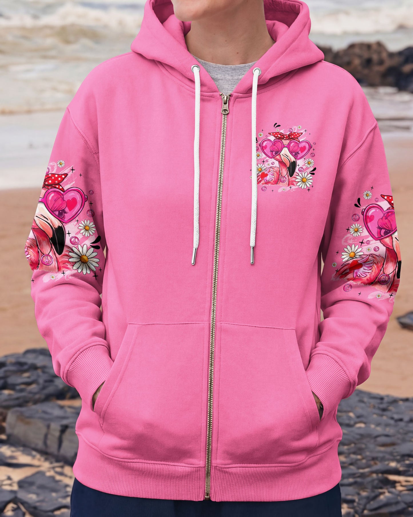 AGING MAY HAVE SLOWED ME DOWN FLAMINGO ALL OVER PRINT - TYQY0207261