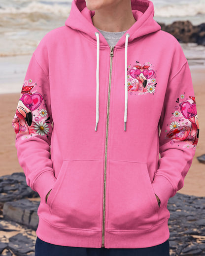 AGING MAY HAVE SLOWED ME DOWN FLAMINGO ALL OVER PRINT - TYQY0207261