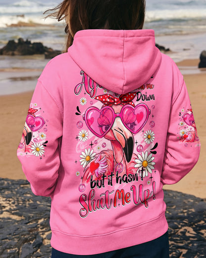 AGING MAY HAVE SLOWED ME DOWN FLAMINGO ALL OVER PRINT - TYQY0207261