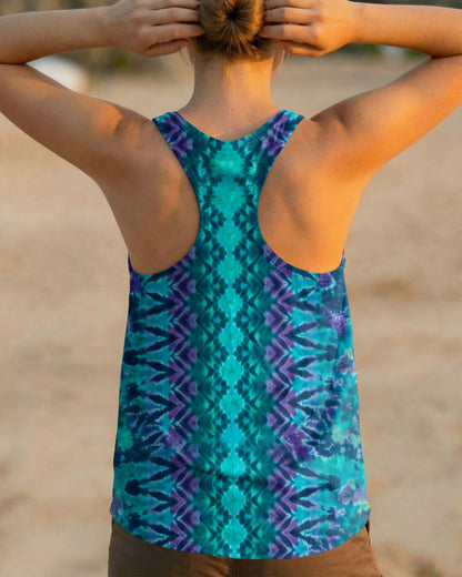 MANDALA PEACE BLUE TEAL ALL OVER PRINT - TYQY0604261