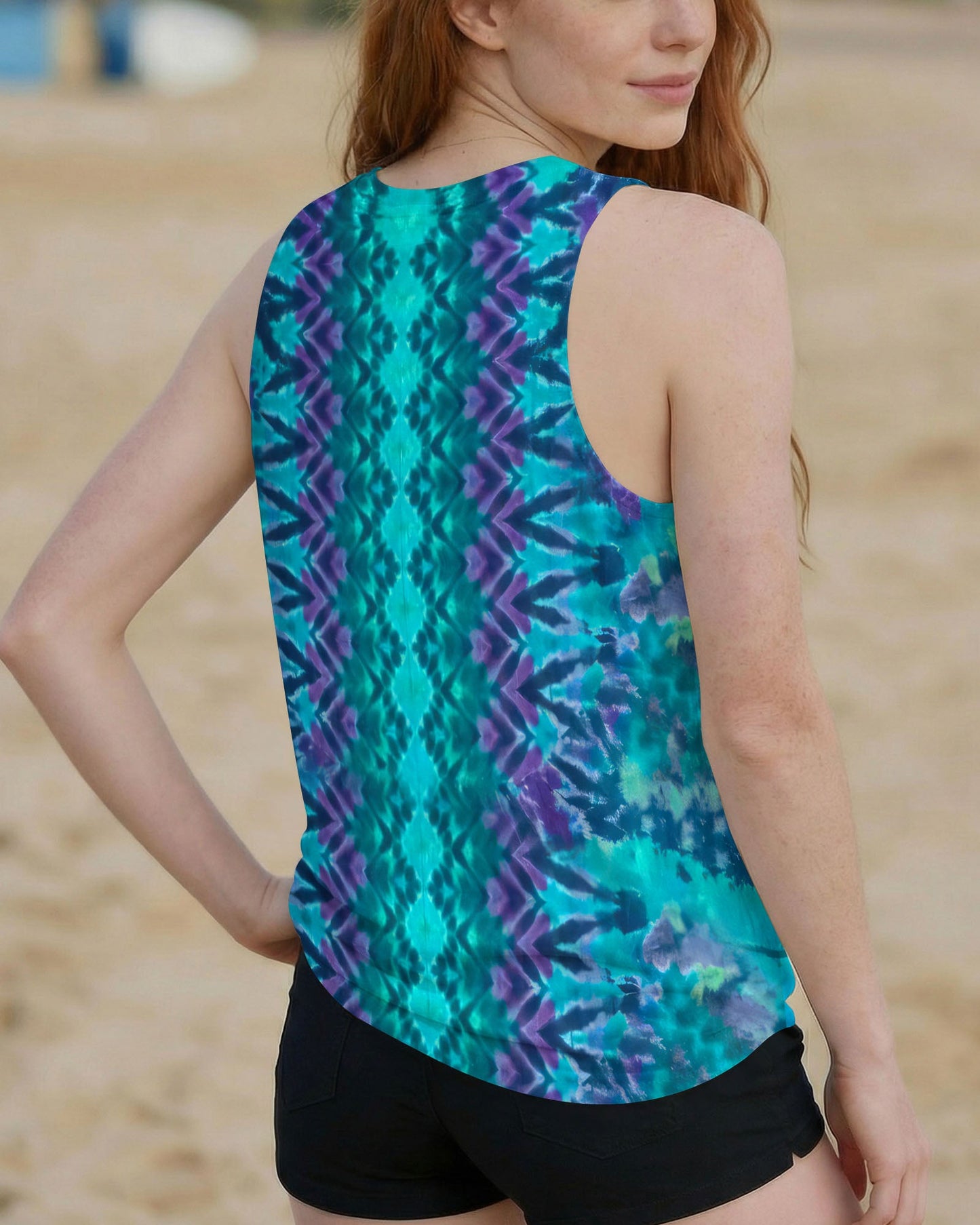 MANDALA PEACE BLUE TEAL ALL OVER PRINT - TYQY0604261
