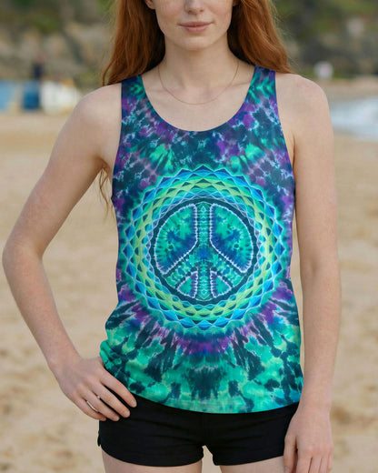 MANDALA PEACE BLUE TEAL ALL OVER PRINT - TYQY0604261