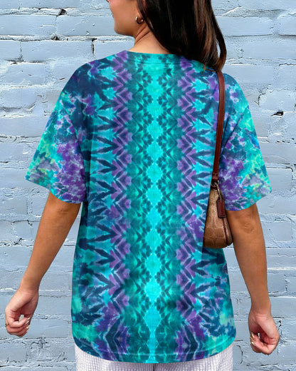 MANDALA PEACE BLUE TEAL ALL OVER PRINT - TYQY0604261