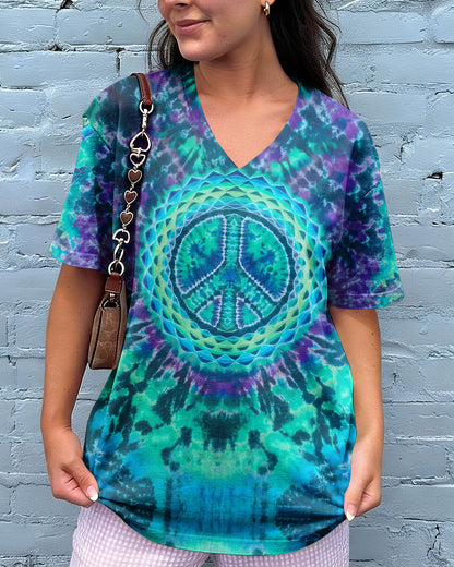 MANDALA PEACE BLUE TEAL ALL OVER PRINT - TYQY0604261