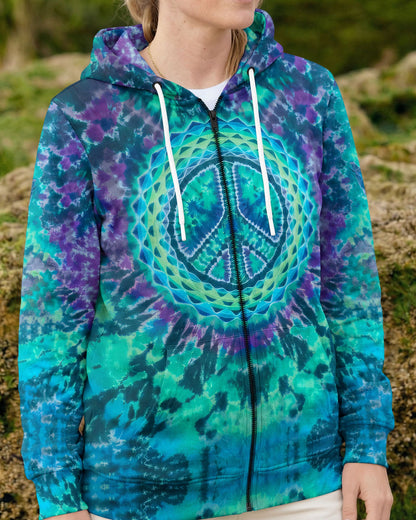 MANDALA PEACE BLUE TEAL ALL OVER PRINT - TYQY0604261