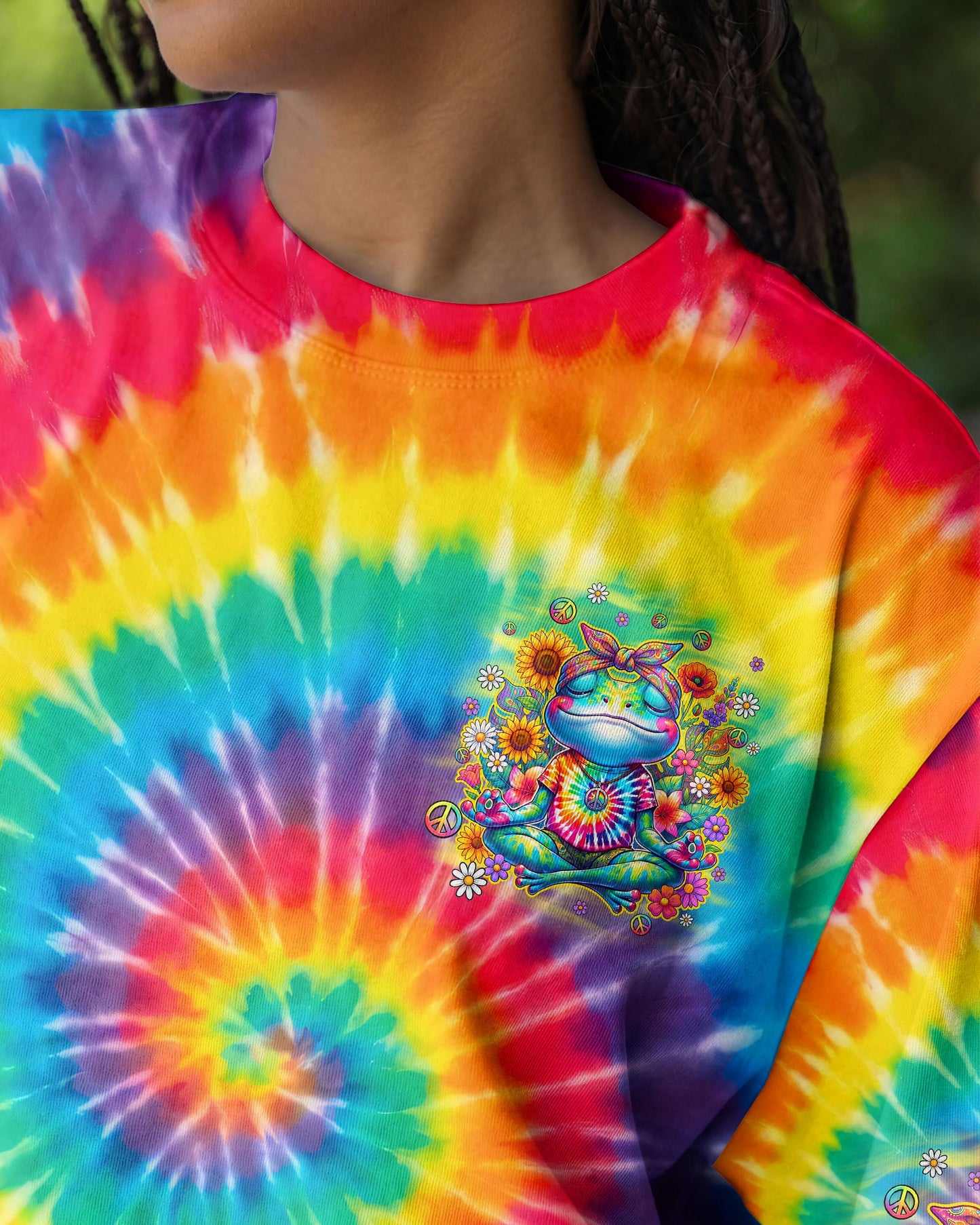 JUST BREATHE FROG COLORFUL ALL OVER PRINT - TYQY0705261