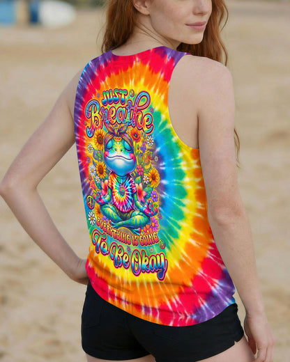 JUST BREATHE FROG COLORFUL ALL OVER PRINT - TYQY0705261