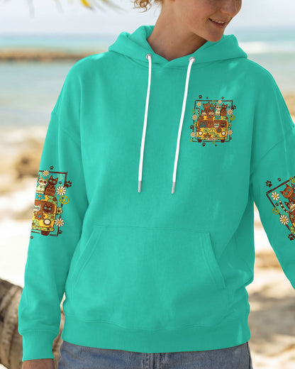 PEACE LOVE AND MEOW ALL OVER PRINT - TYQY0707263