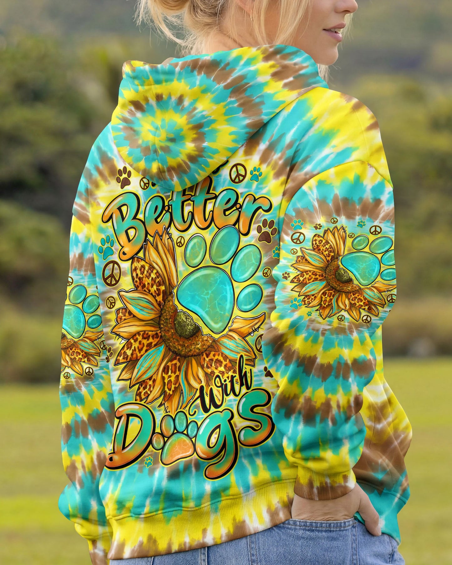 LIFE IS BETTER WITH DOGS ALL OVER PRINT - TYQY0805262