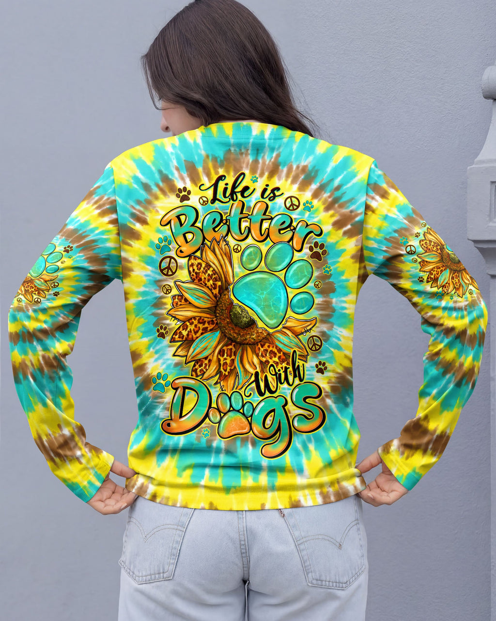 LIFE IS BETTER WITH DOGS ALL OVER PRINT - TYQY0805262