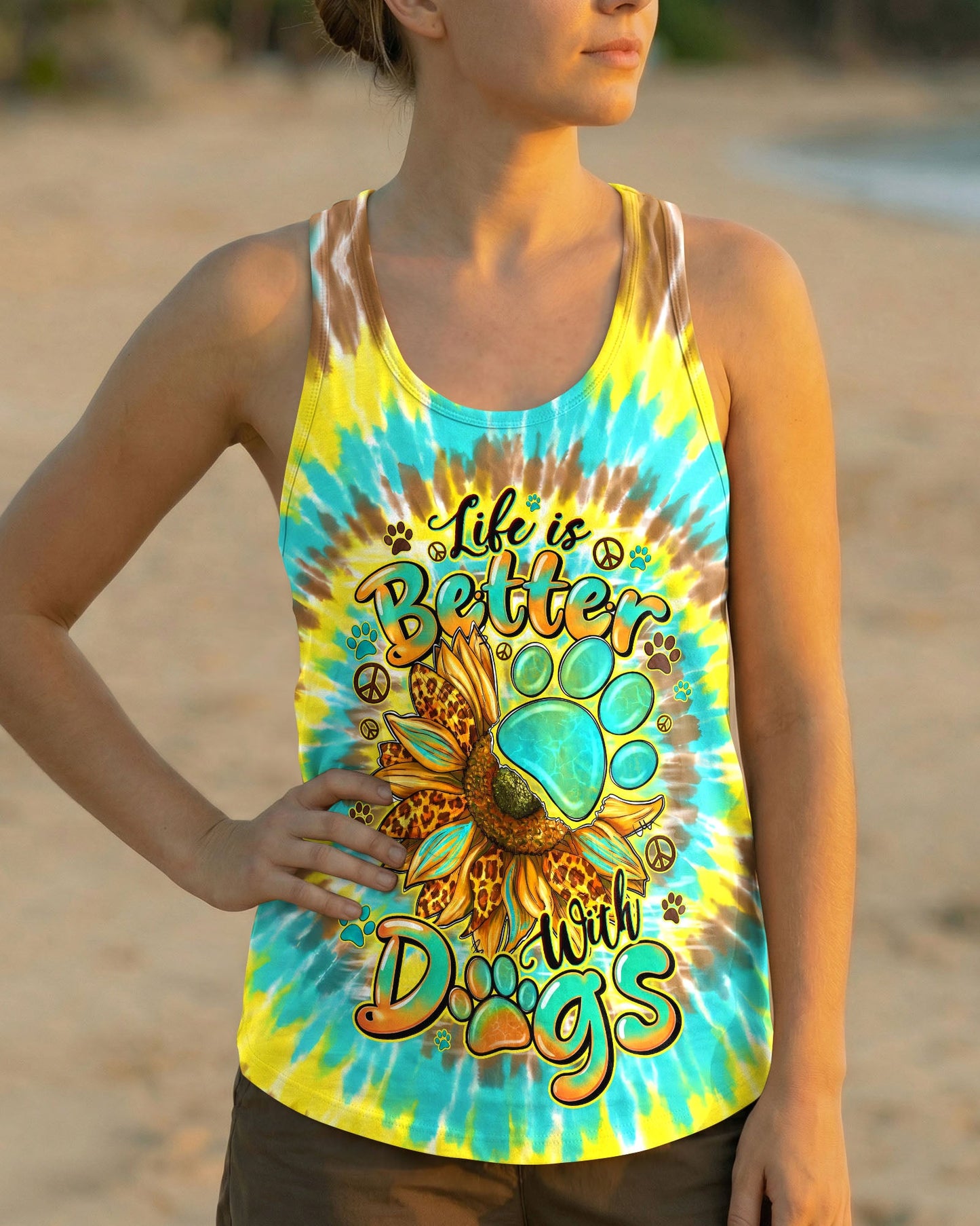 LIFE IS BETTER WITH DOGS ALL OVER PRINT - TYQY0805262