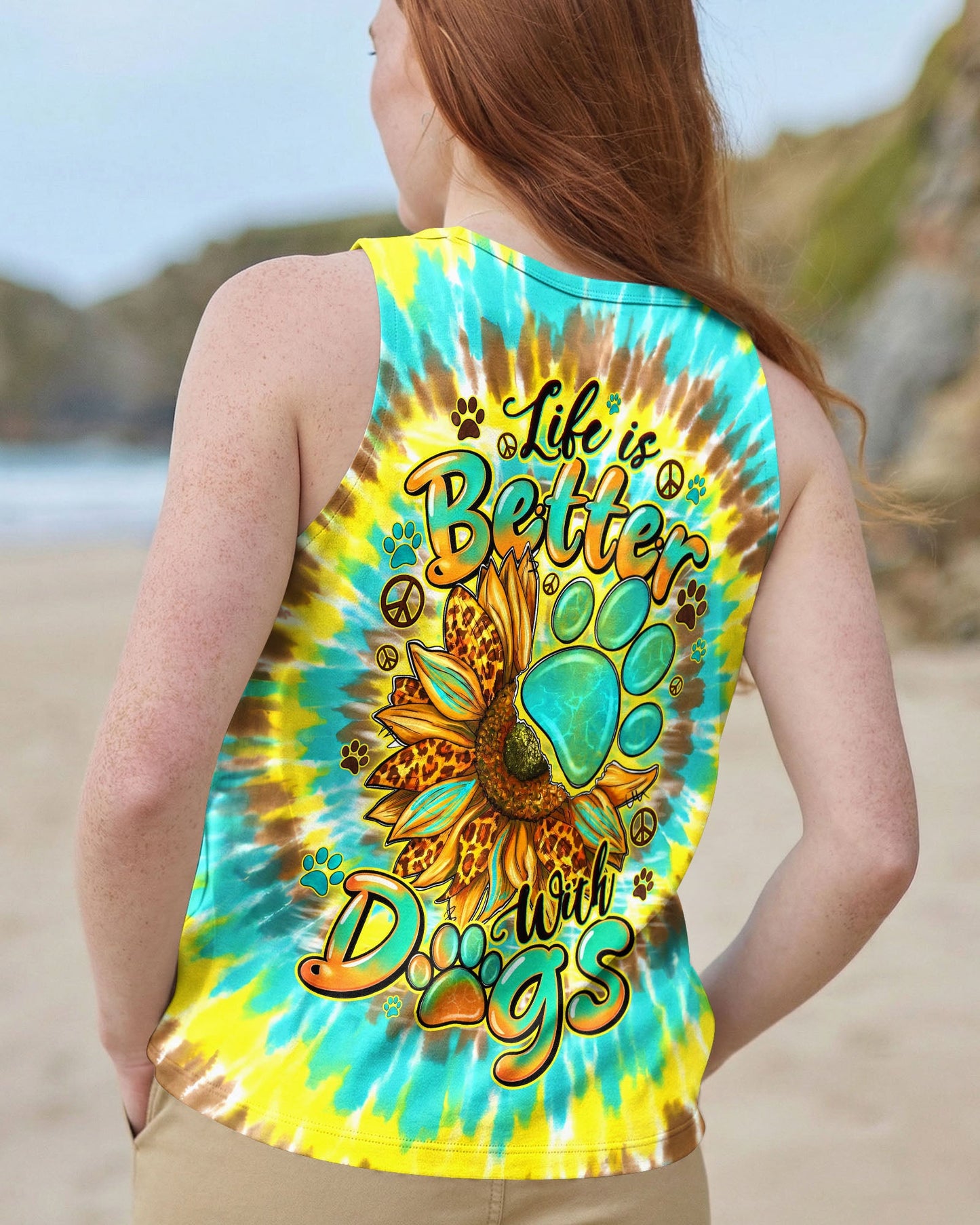 LIFE IS BETTER WITH DOGS ALL OVER PRINT - TYQY0805262