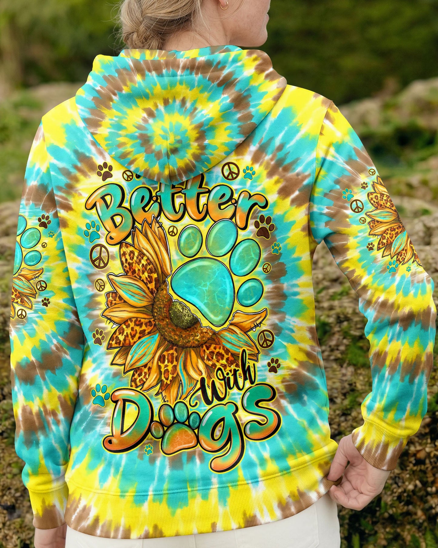 LIFE IS BETTER WITH DOGS ALL OVER PRINT - TYQY0805262