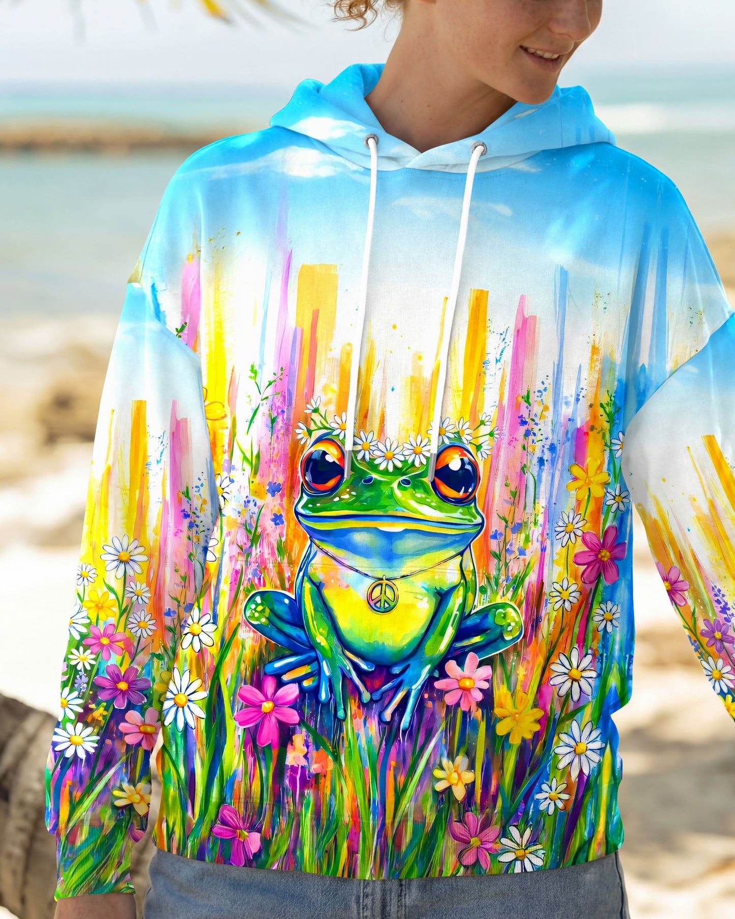 WHISPER WORDS OF WISDOM LET IT BE FROG ALL OVER PRINT - TYQY0806262