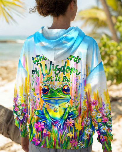 WHISPER WORDS OF WISDOM LET IT BE FROG ALL OVER PRINT - TYQY0806262