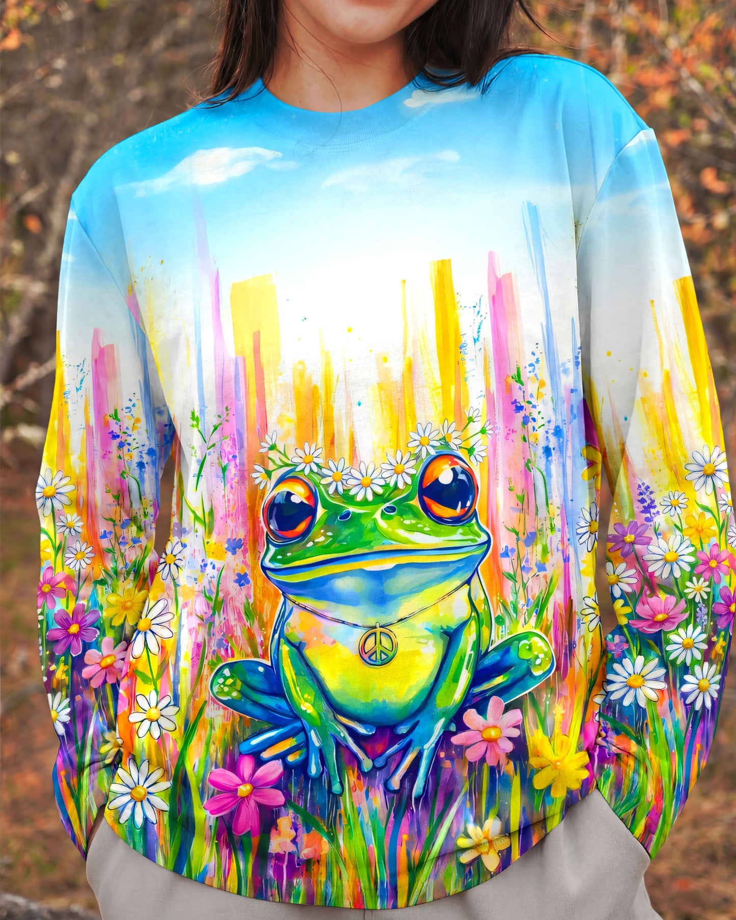 WHISPER WORDS OF WISDOM LET IT BE FROG ALL OVER PRINT - TYQY0806262