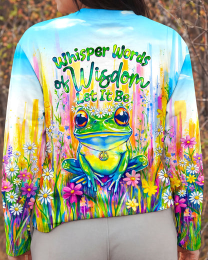 WHISPER WORDS OF WISDOM LET IT BE FROG ALL OVER PRINT - TYQY0806262