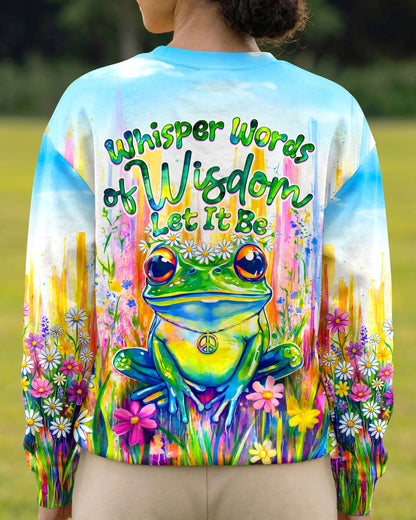 WHISPER WORDS OF WISDOM LET IT BE FROG ALL OVER PRINT - TYQY0806262