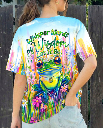 WHISPER WORDS OF WISDOM LET IT BE FROG ALL OVER PRINT - TYQY0806262