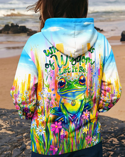 WHISPER WORDS OF WISDOM LET IT BE FROG ALL OVER PRINT - TYQY0806262