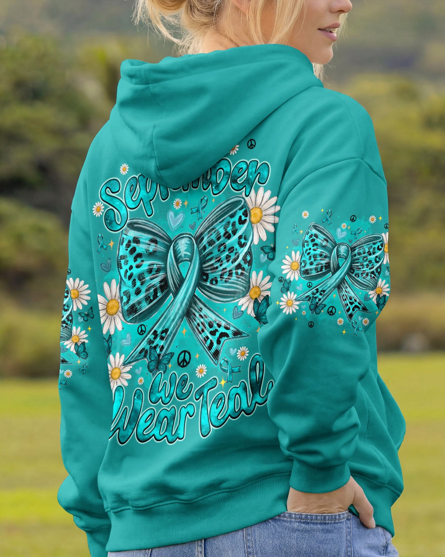 IN SEPTEMBER WE WEAR TEAL OVARIAN CANCER AWARENESS ALL OVER PRINT - TYQY1407262