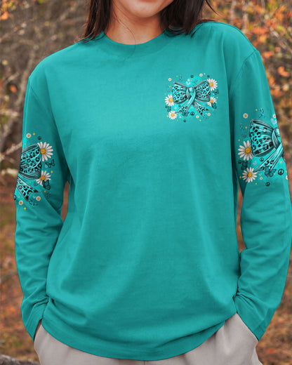 IN SEPTEMBER WE WEAR TEAL OVARIAN CANCER AWARENESS ALL OVER PRINT - TYQY1407262