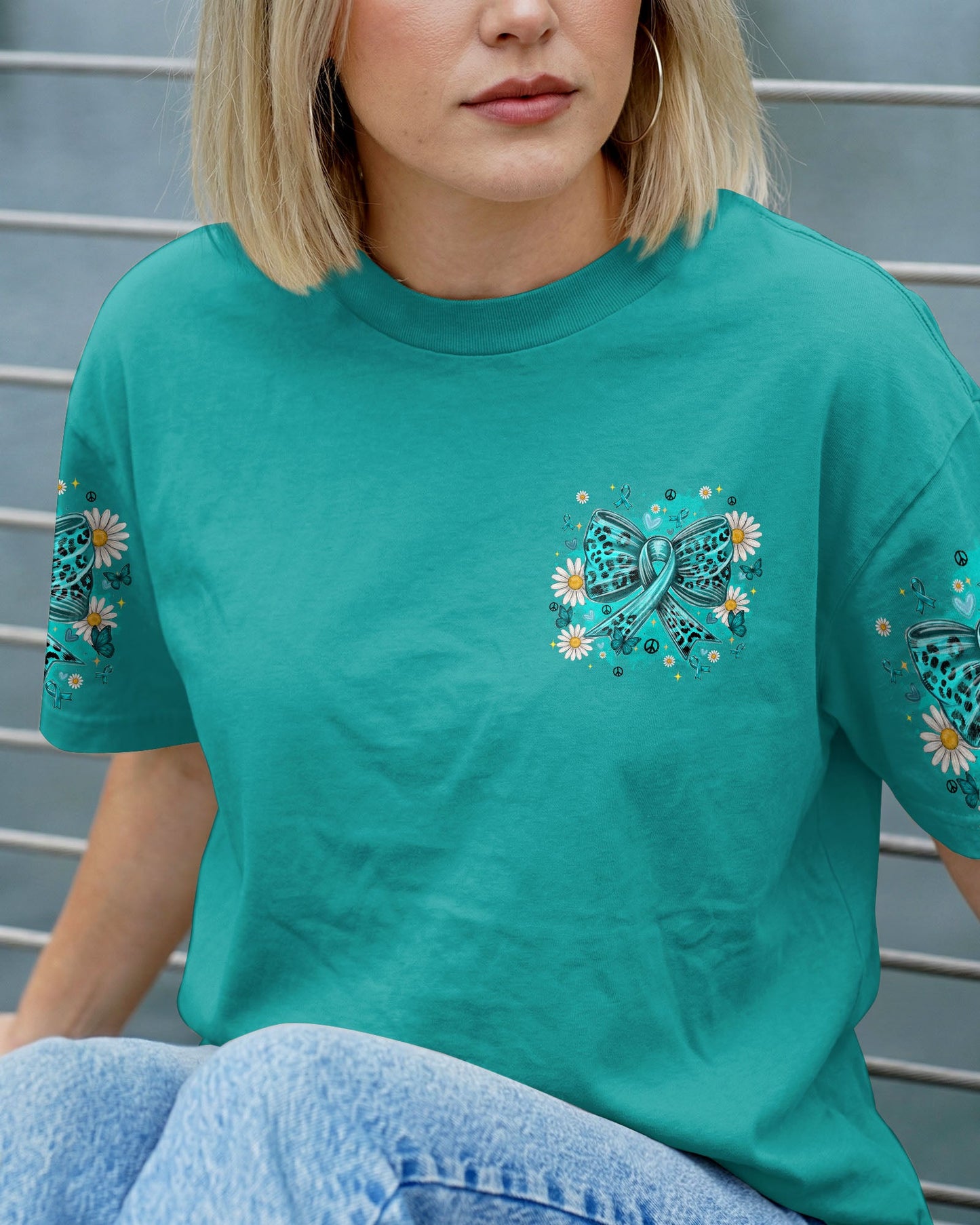 IN SEPTEMBER WE WEAR TEAL OVARIAN CANCER AWARENESS ALL OVER PRINT - TYQY1407262