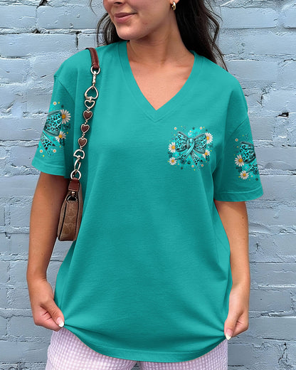 IN SEPTEMBER WE WEAR TEAL OVARIAN CANCER AWARENESS ALL OVER PRINT - TYQY1407262