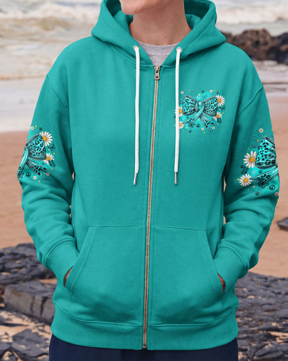 IN SEPTEMBER WE WEAR TEAL OVARIAN CANCER AWARENESS ALL OVER PRINT - TYQY1407262