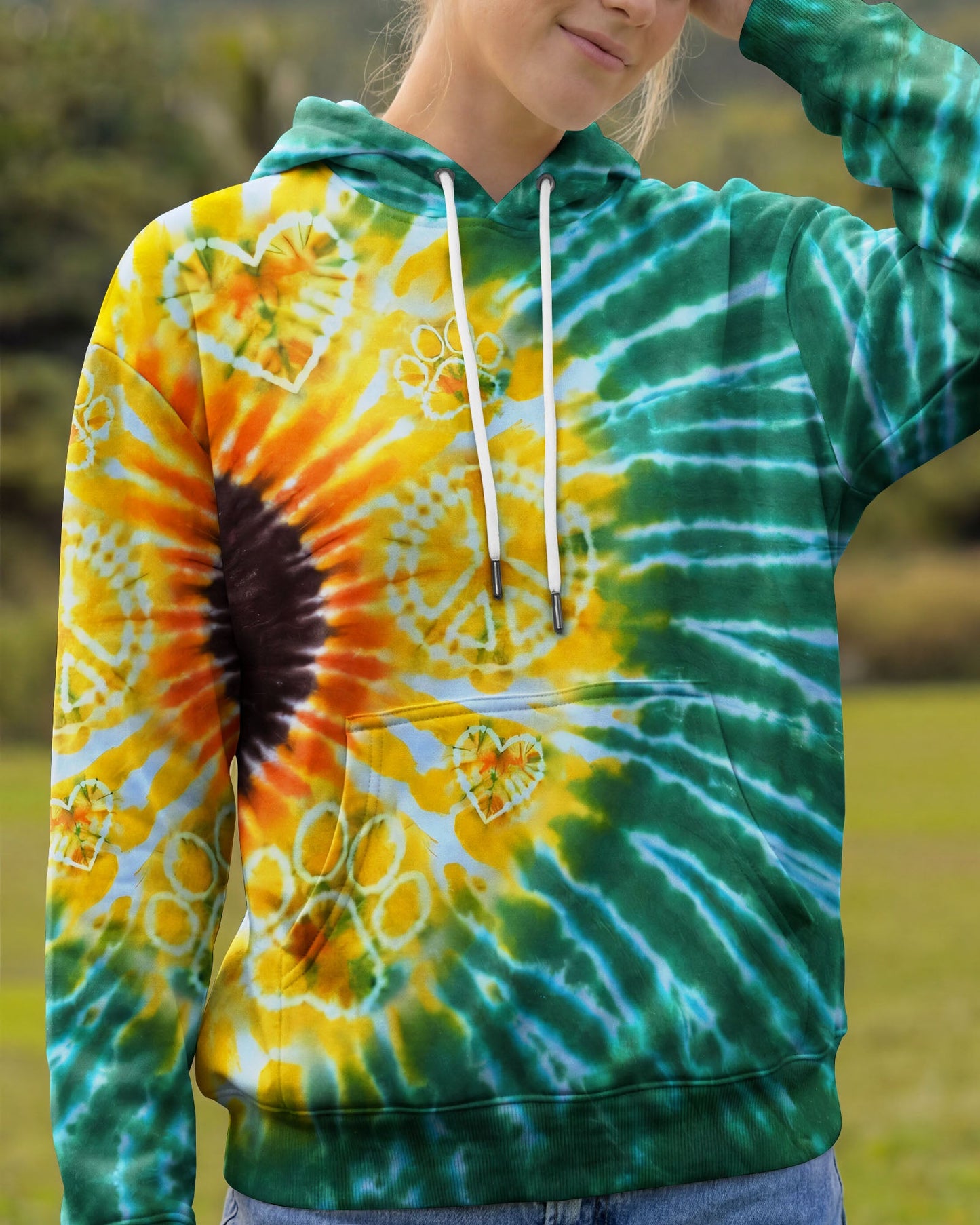 PEACE HEART PAW SUNFLOWER ALL OVER PRINT - TYQY1704263