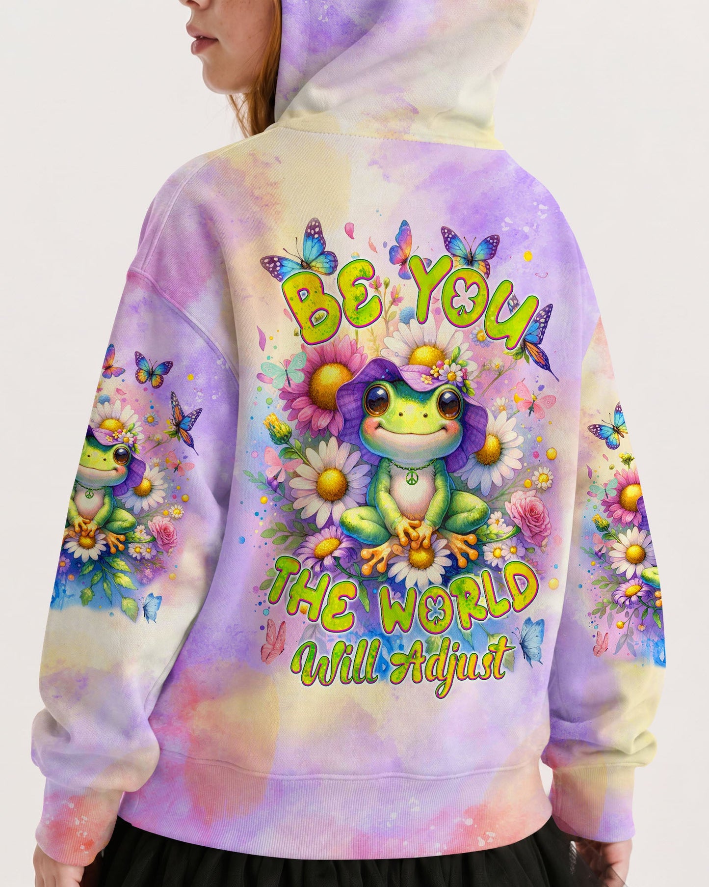 BE YOU THE WORLD WILL ADJUST FROG KIDS ALL OVER PRINT - TYQY1912232