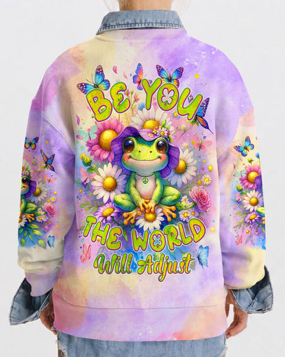 BE YOU THE WORLD WILL ADJUST FROG KIDS ALL OVER PRINT - TYQY1912232