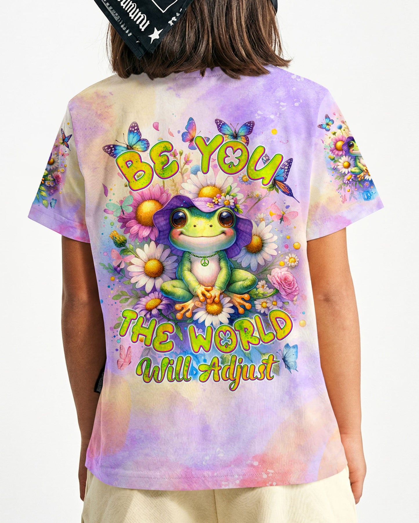 BE YOU THE WORLD WILL ADJUST FROG KIDS ALL OVER PRINT - TYQY1912232