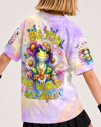 BE YOU THE WORLD WILL ADJUST FROG KIDS ALL OVER PRINT - TYQY1912232