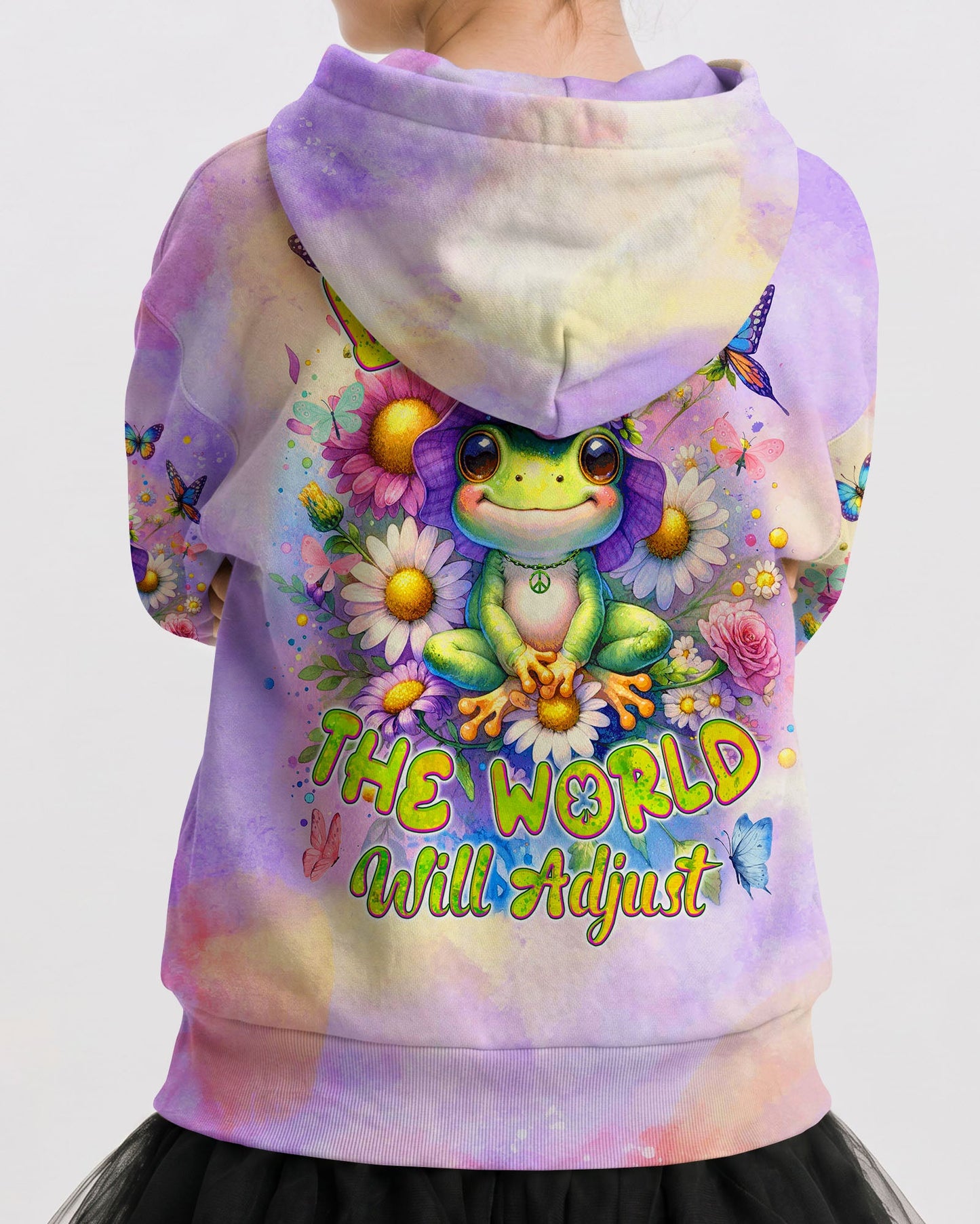 BE YOU THE WORLD WILL ADJUST FROG KIDS ALL OVER PRINT - TYQY1912232