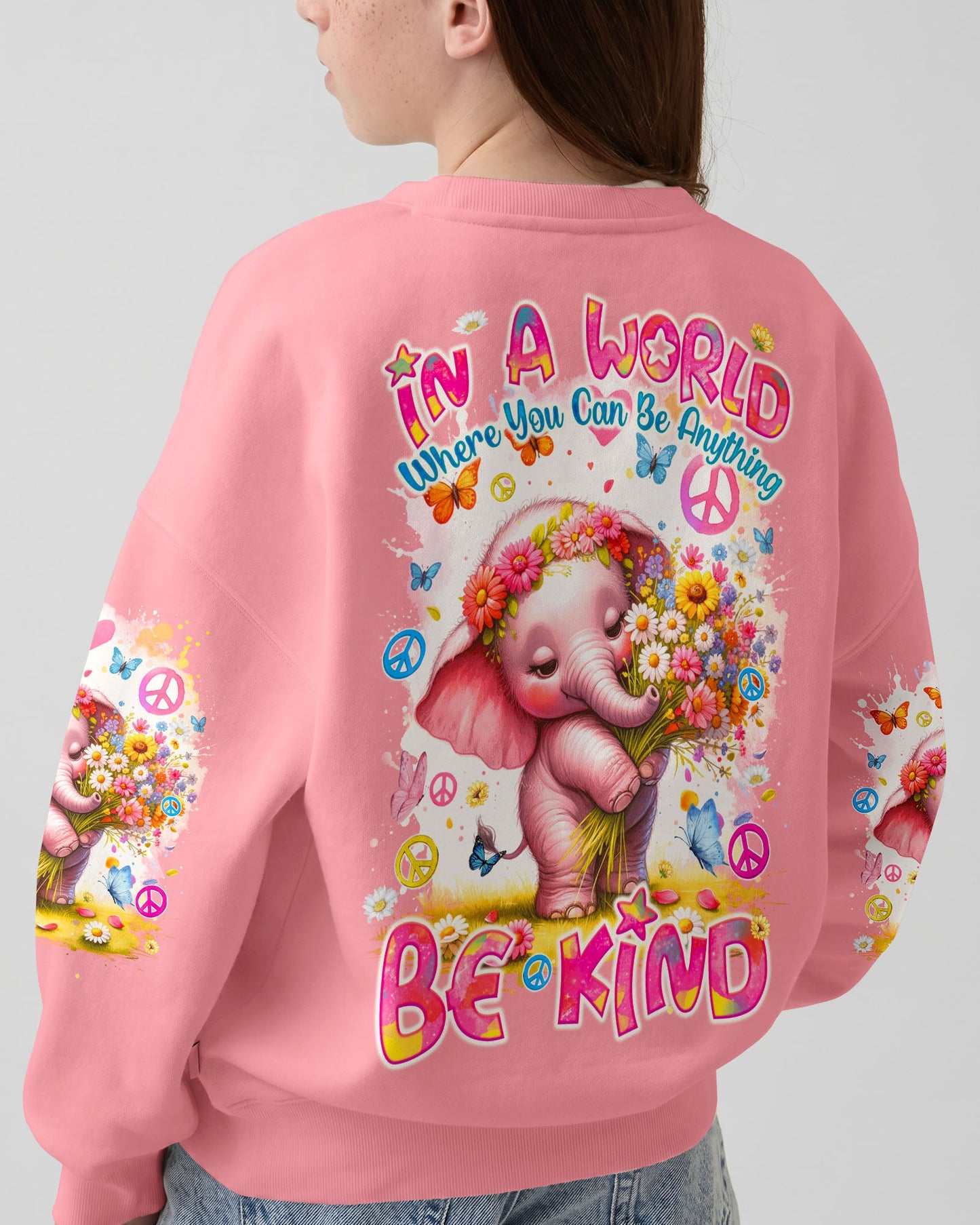 BE KIND ELEPHANT KIDS ALL OVER PRINT - TYQY1912233