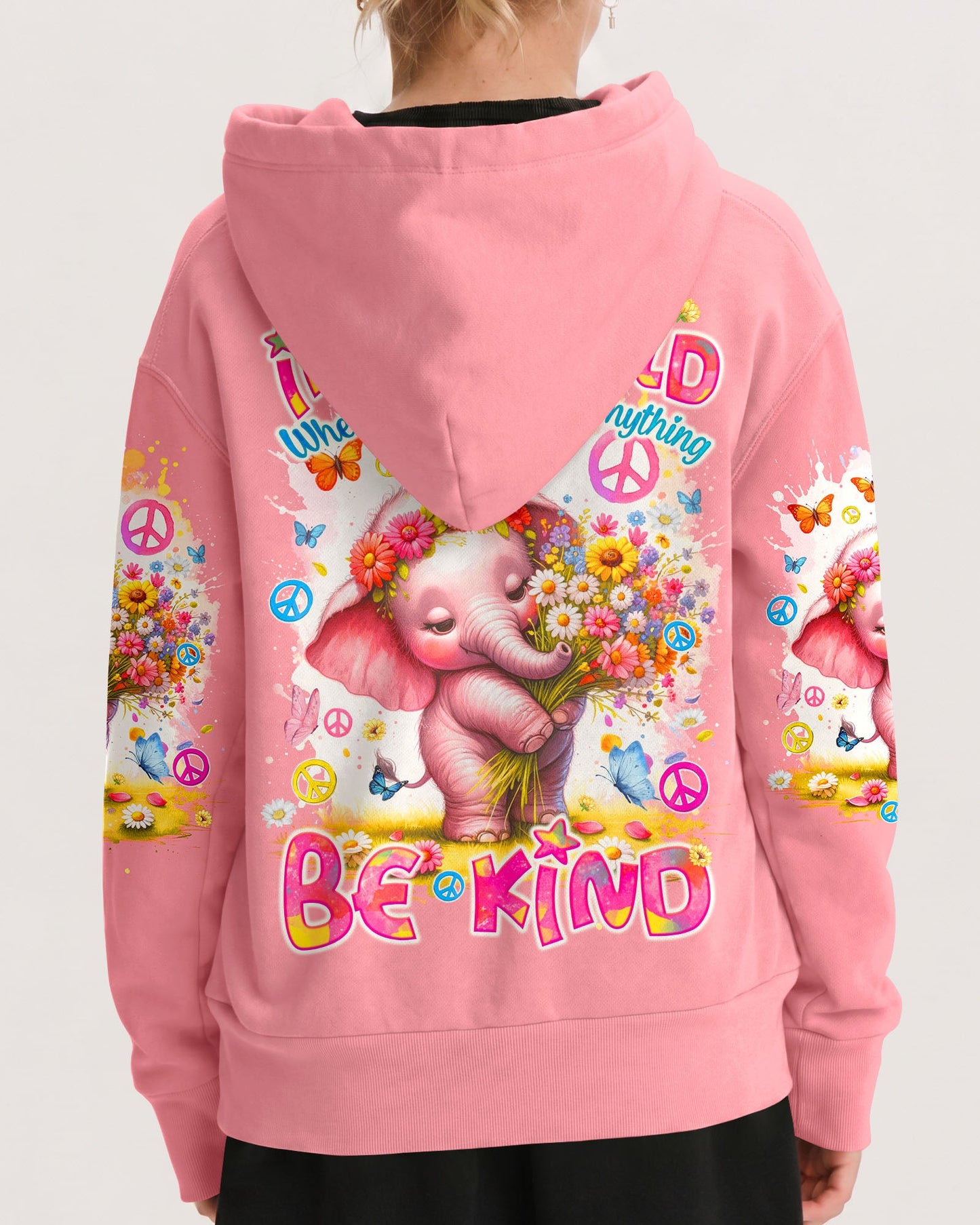 BE KIND ELEPHANT KIDS ALL OVER PRINT - TYQY1912233