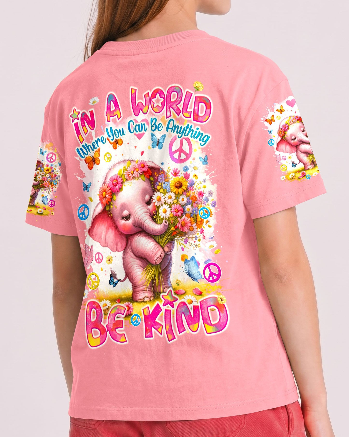 BE KIND ELEPHANT KIDS ALL OVER PRINT - TYQY1912233