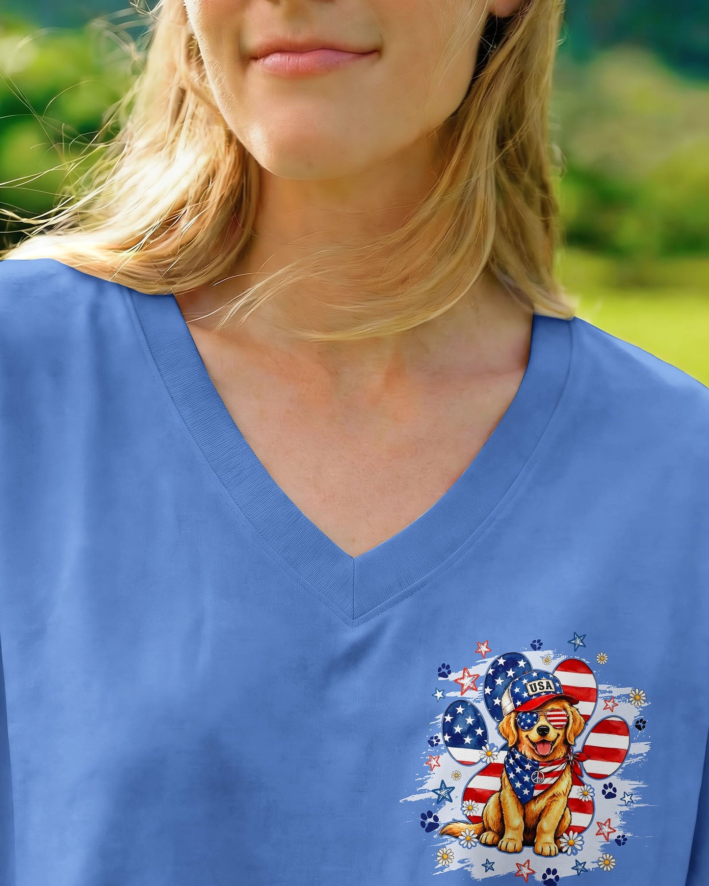LIBERTY LOYALTY AND LOVE GOLDEN RETRIEVER DOG ALL OVER PRINT - TYQY2205262