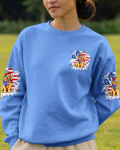 LIBERTY LOYALTY AND LOVE GOLDEN RETRIEVER DOG ALL OVER PRINT - TYQY2205262