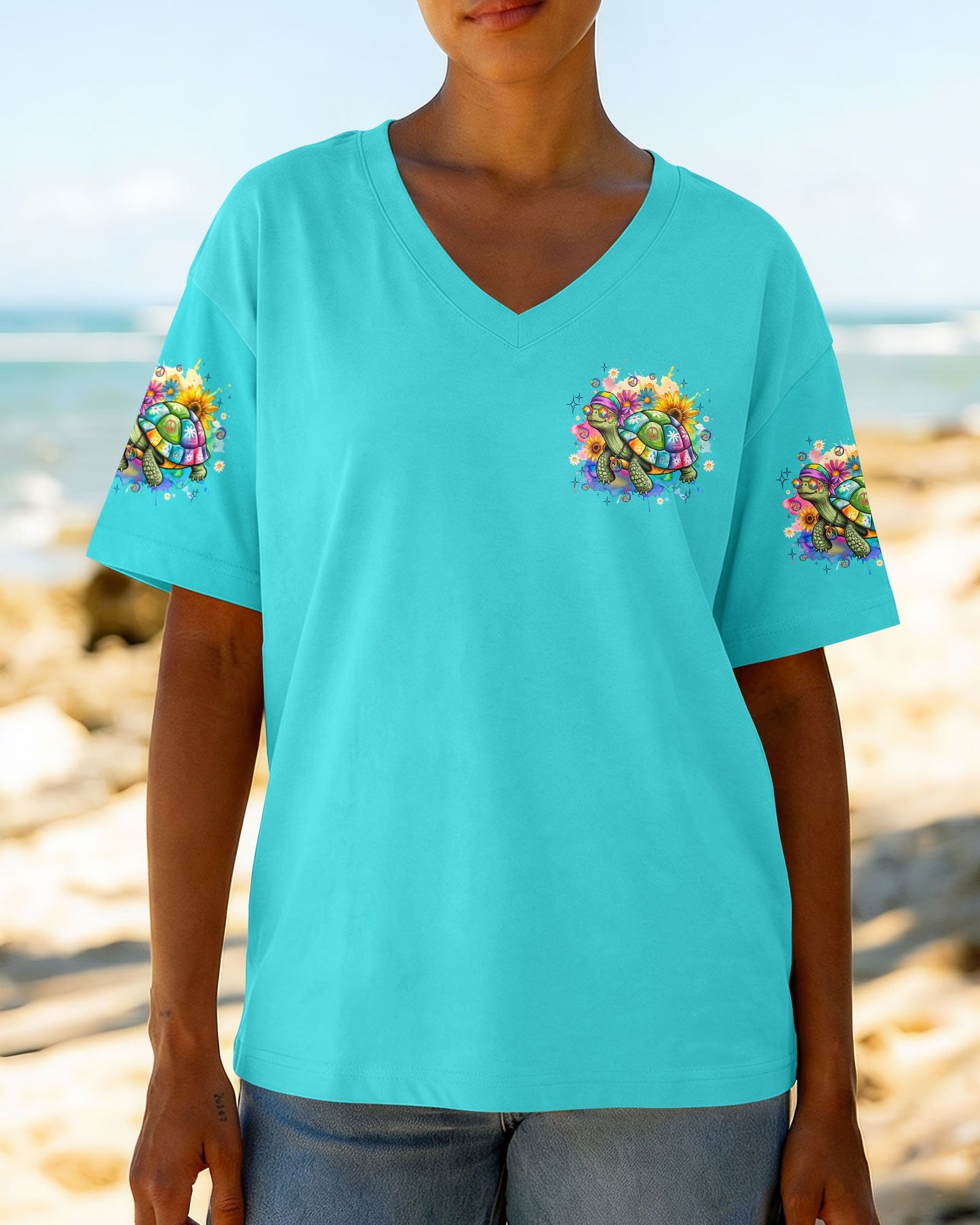 RUNNING AGAINST THE WIND TURTLE ALL OVER PRINT - TYQY2505263
