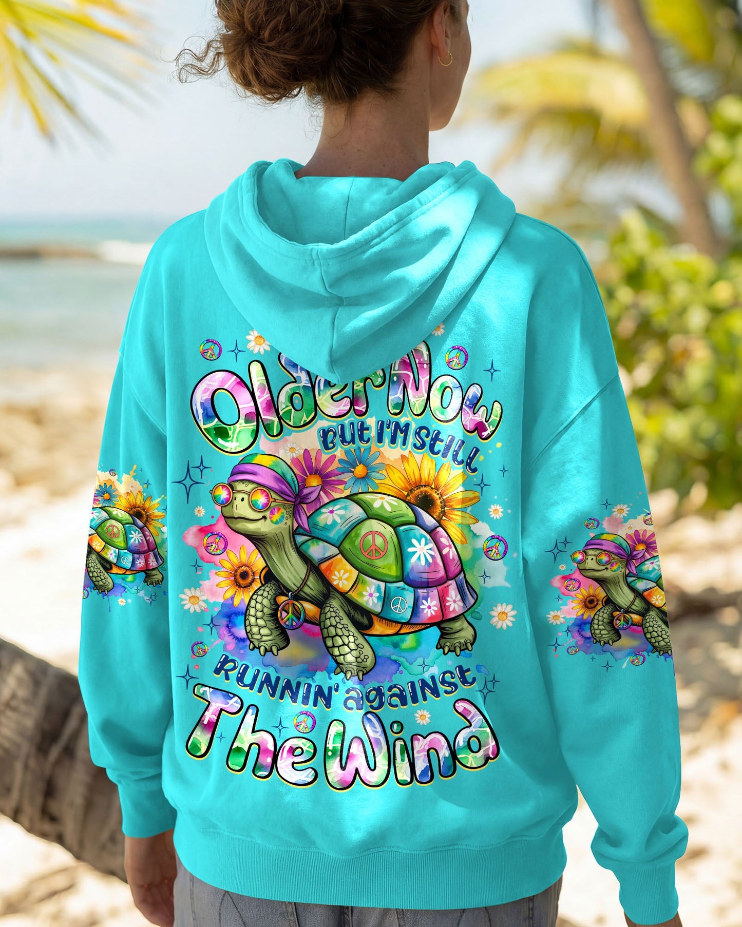 RUNNING AGAINST THE WIND TURTLE ALL OVER PRINT - TYQY2505263