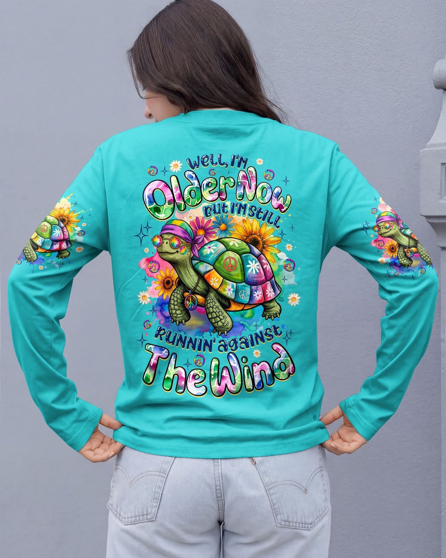 RUNNING AGAINST THE WIND TURTLE ALL OVER PRINT - TYQY2505263