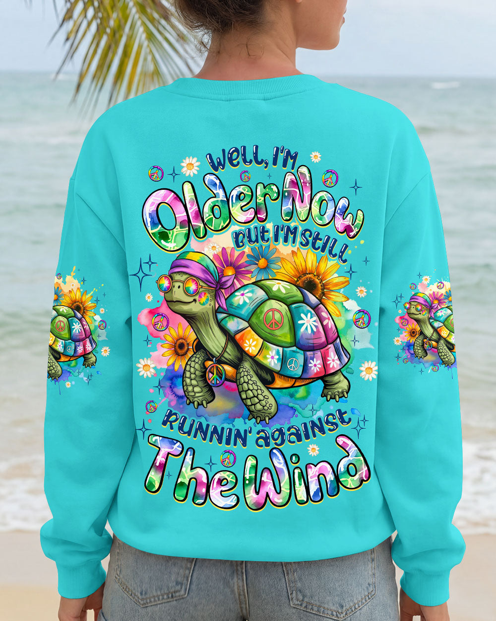 RUNNING AGAINST THE WIND TURTLE ALL OVER PRINT - TYQY2505263