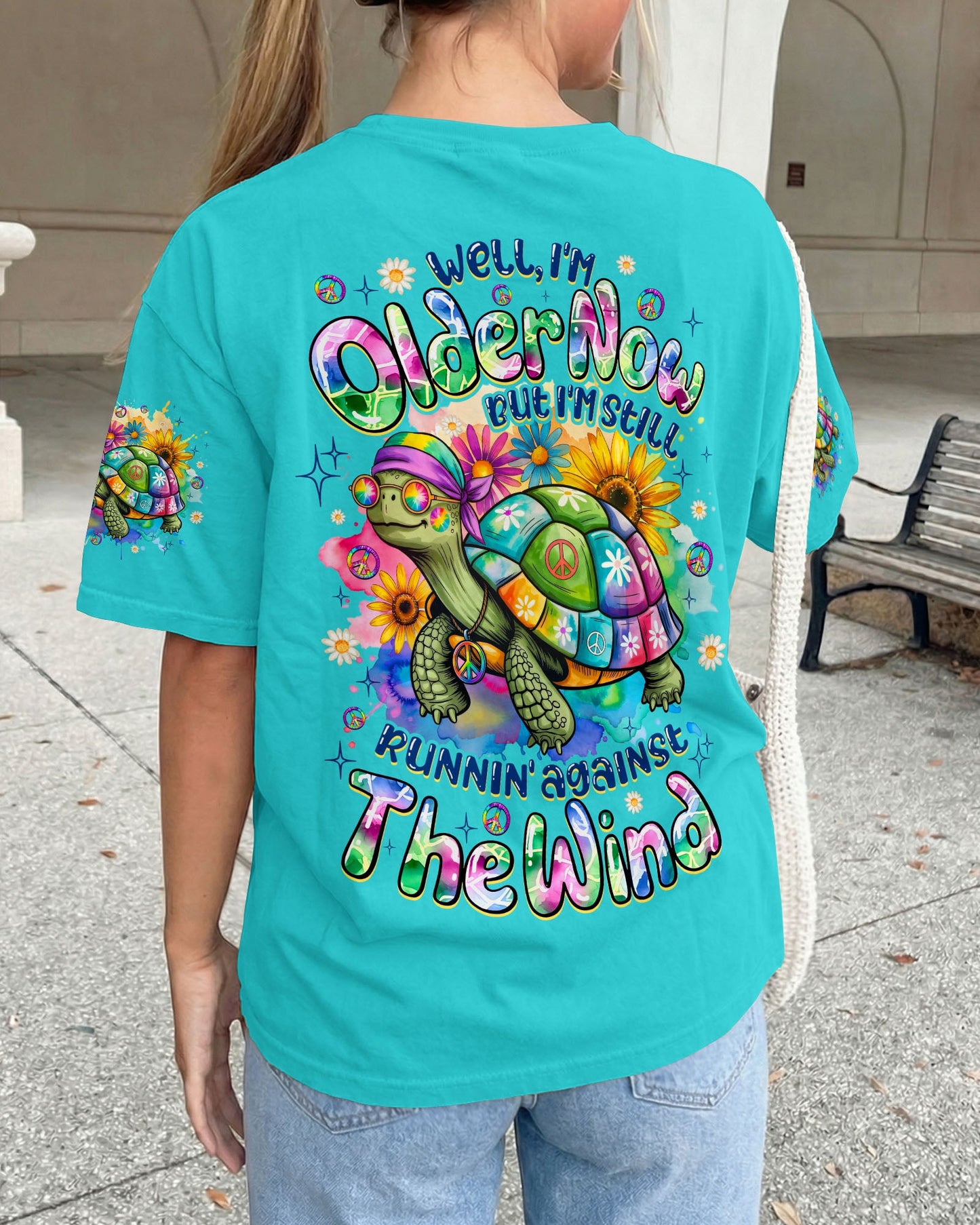 RUNNING AGAINST THE WIND TURTLE ALL OVER PRINT - TYQY2505263